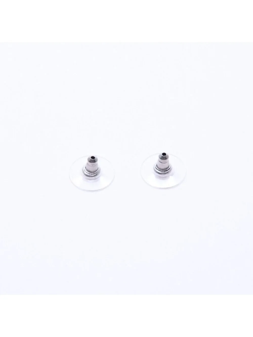 Chanel CC Logo Square Earrings 15 Resin Metal Clear